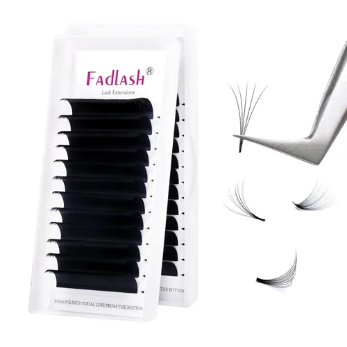 Miniatura 37 de FADLASH Extensiones de pestañas con rizo D, 0.07 mm, bandeja mixta fácil de usar, pestañas de volumen 2D-10D, autoaplicables, 15-20 mm