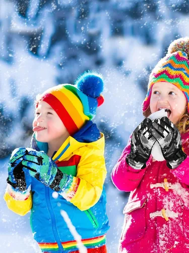 Miniatura 2 de SATINIOR 2 pares de guantes de nieve gruesos para niños, guantes de esquí para niños pequeños, guantes de invierno cálidos e impermeables para niños