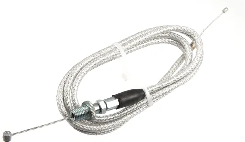 Miniatura 6 de X AUTOHAUX Manillar de tono plateado para manillar de 0.866 in, aleación de aluminio con cable de acelerador para motocross y motocicleta