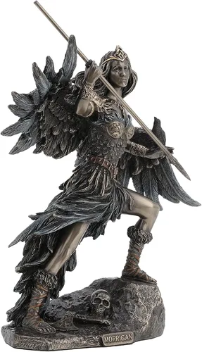 Miniatura 7 de Veronese Design Morrigan The Celtic Phantom Queen de 8 5/8 pulgadas de alto, escultura de resina bronceada fundida en frío, figura para decoración