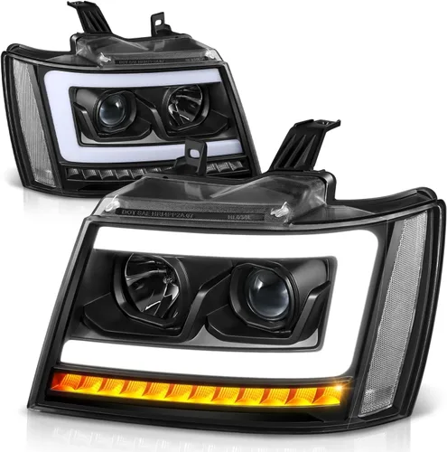 Miniatura 11 de Auto Dynasty - Juego de faros delanteros LED DRL compatible con 2007-2014 Chevy Tahoe Suburban Avalanche, lámparas de proyector para lado