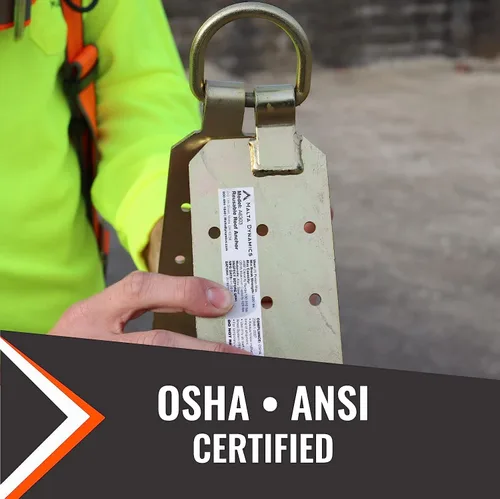 Miniatura 5 de Malta Dynamics Anclaje de techo reutilizable 8PK – Anclaje temporal de protección contra caídas de techo compatible con OSHA y ANSI – Anclaje
