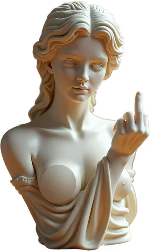 Miniatura 12 de Venus con estatua de actitud, figura de resina de dedo medio sin complejos, decoración de arte moderno atrevida para el hogar y la oficina, estatua