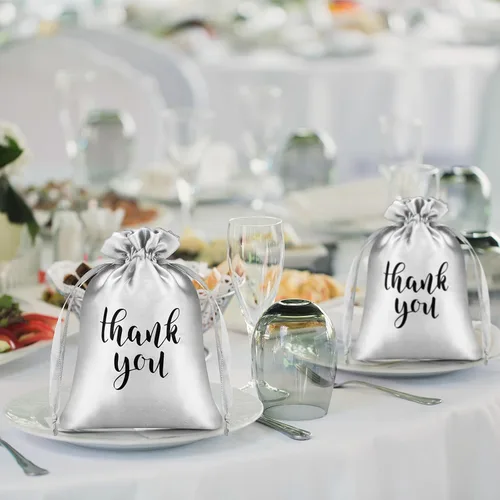 Miniatura 5 de Sieral 50 bolsas de regalo de satén con cordón para joyas, bolsas de dulces para el día del padre, boda, baby shower, despedida de soltera, fiesta