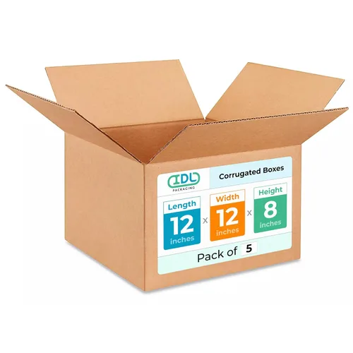 Miniatura 37 de IDL Packaging Paquete de 5 cajas de envío altas de 8 x 8 x 48 pulgadas, extra resistentes de 200 libras frente a caja regular, cajas de mudanza