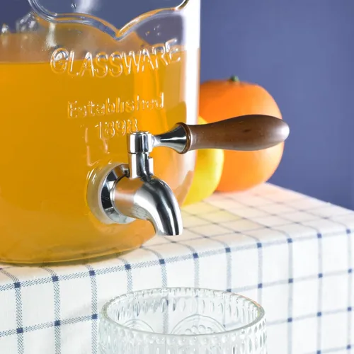 Miniatura 7 de Paquete de 2 dispensadores de bebidas de acero inoxidable para tarros de vidrio, jarra de agua, se adapta a apertura de 5/8 pulgadas, acabado