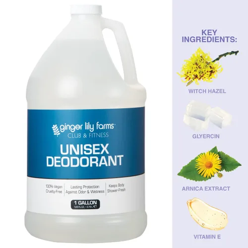 Miniatura 4 de Ginger Lily Farms Club & Fitness - Desodorante unisex en aerosol para vestuarios, 100% vegano y libre de crueldad, aroma fresco, 1 galón