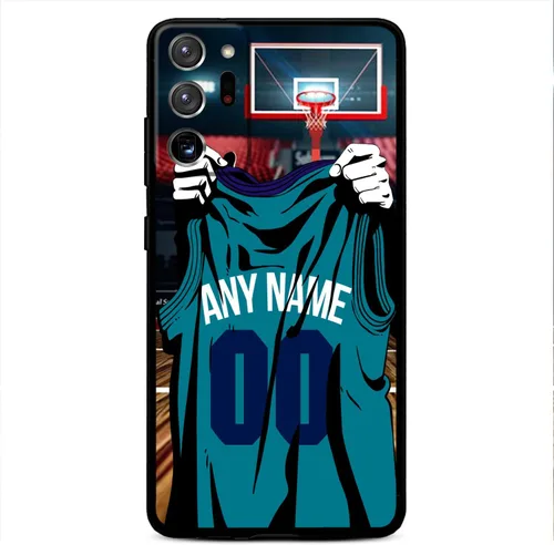 Miniatura 22 de Nombre y número personalizados, camiseta de baloncesto de Los Ángeles, funda de silicona líquida para Samsung Galaxy Note 20/20 Ultra 10 Pro Note 9
