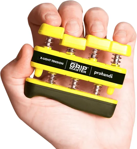 Miniatura 17 de Prohands Gripmaster - Ejercitador de mano (fortalecedor de agarre de mano), con resorte, sistema de pistón de dedos, aislamiento y ejercicio de cada
