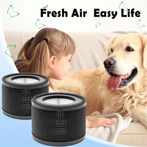 Miniatura 4 de TT-AP001 - Filtro de repuesto True HEPA, compatible con TaoTronics TT-AP001 y VAVA VA-EE014 purificador de aire, filtro HEPA verdadero H13 y filtro