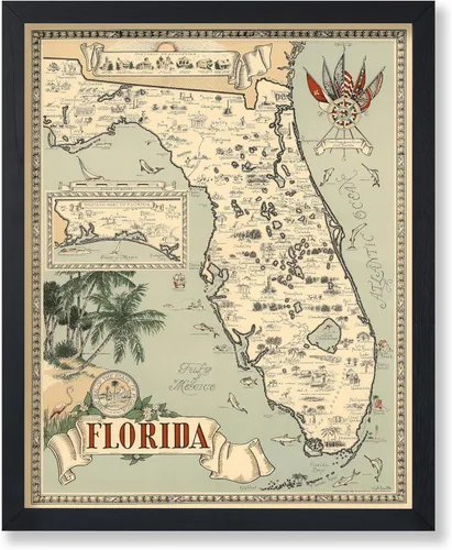 Miniatura 9 de Monem Art Mapa Monumental Vintage de Florencia Impresión - Póster de Viaje Retro - Arte de Italia - Gran Regalo para Hombres, Mujeres, Amantes