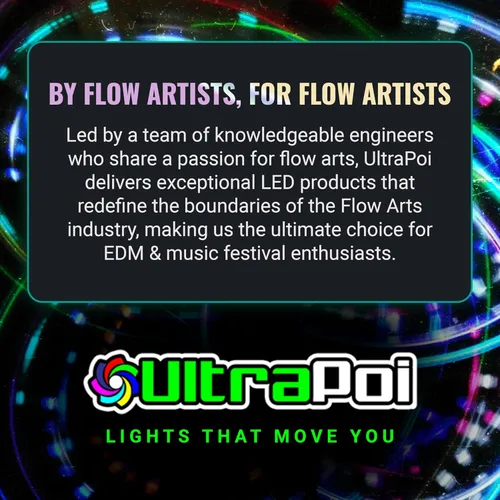 Miniatura 9 de UltraPoi Barra luminosa LED ultraligera (individual) - Rainbow LED para Poi Raves y conciertos