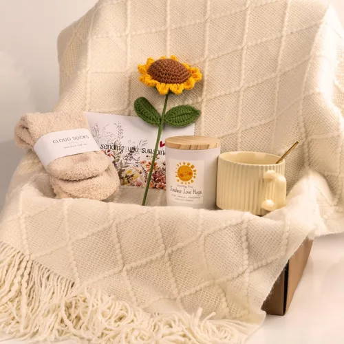Miniatura 4 de Anforsun Cestas de regalo únicas para mujeres con diseño de girasol, diseño de girasol, diseño de girasol, ideal para regalar a tu mejor amiga