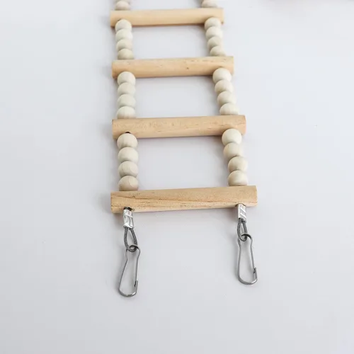 Miniatura 5 de Puente de escalera para pájaros, juguetes de madera para escalada y columpio, accesorios de jaula para pájaros, ratas, loros, hámster, ardilla