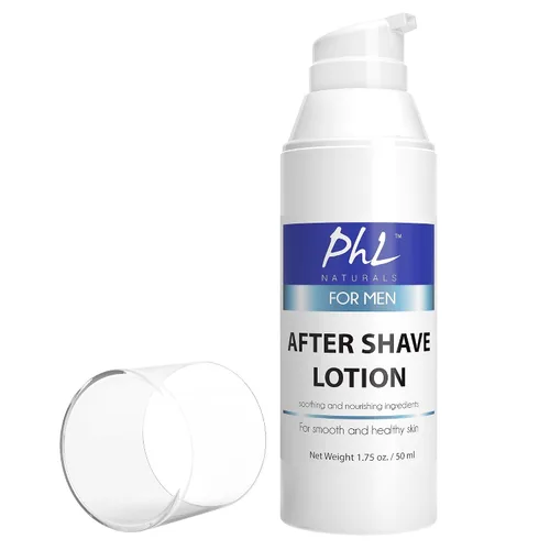 Miniatura 8 de PHL Naturals Loción para después del afeitado sin perfume para hombres, calma, hidrata, repara la piel y previene las quemaduras de afeitar, acabado