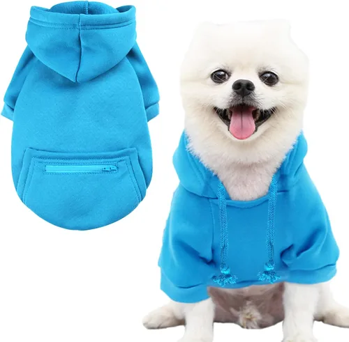 Miniatura 12 de Jecikelon Abrigo de Clima Frío para Perro Mascota con Bolsillo Sudadera de Invierno para Perro Ropa Cálida para Cachorros para Perros Pequeños Ropa