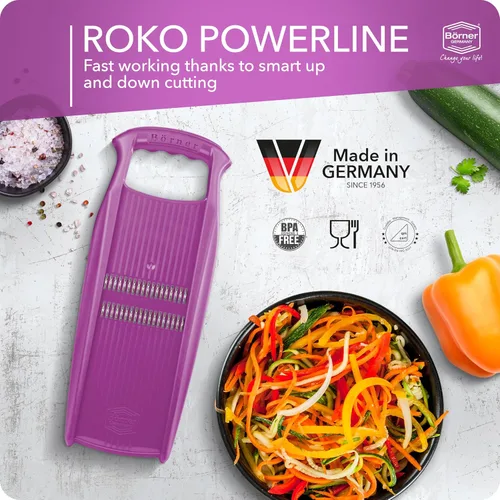 Miniatura 3 de Börner Roko PowerLine Rallador de verduras Börner - Calidad fabricada en Alemania, Color: Violeta