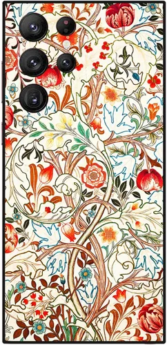 Miniatura 106 de Berkin Arts Funda compatible con Samsung Galaxy S22 Ultra, funda de silicona Art Nouveau Floral Flower (Clematis by Alphonse Mucha)