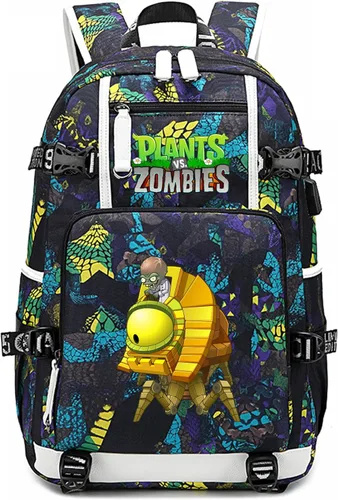 Miniatura 24 de ISaikoy Game Plants vs. Zombies - Mochila de hombro para libros, mochila escolar, mochila para computadora portátil, color azul20