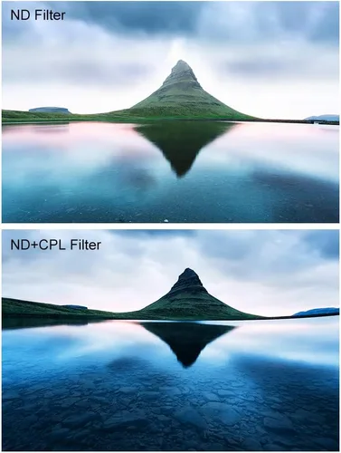 Miniatura 2 de K&F Concept Filtro de densidad neutra de 2.441 in ND32 y filtro polarizador circular CPL 2 en 1 para lente de cámara, revestimiento multiresistente