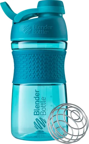 Miniatura 8 de BlenderBottle SportMixer Botella mezcladora perfecta para batidos de proteínas y pre entrenamiento, 20 onzas, color ciruela