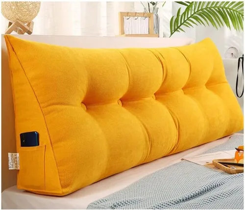 Miniatura 13 de Almohada triangular para cabecero, almohada de lectura con cuña para cabecero, almohada de lectura, almohada grande para cabecero, soporte de Gris