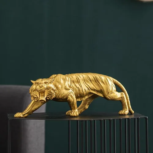 Estatua de tigre grande de 15.5 pulgadas, escultura, regalos coleccionables para amantes del tigre, oficina, decoración del hogar, accesorios de