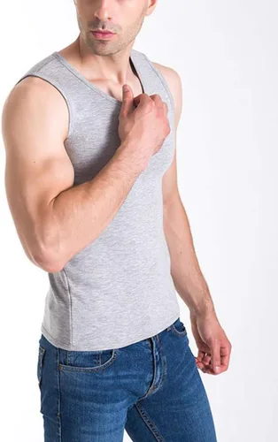 Miniatura 2 de Flygo Camiseta sin mangas térmica de algodón para hombre, con forro polar, chaleco sin mangas