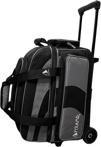 Miniatura 8 de Pyramid Bolsa de Bolos Deluxe de Doble Rodillo para 2 Bolas con Gran Compartimento Separado para Zapatos (Hasta 2 Pares de Zapatos) y Bolsillos
