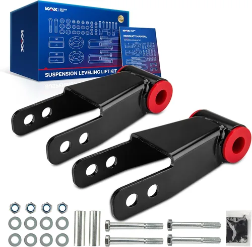 KAX Kit de nivelación trasero de 1-2" Compatible con Jeep Cherokee 1984-2001 2WD/4WD Grilletes de bajada trasera de acero de alta resistencia