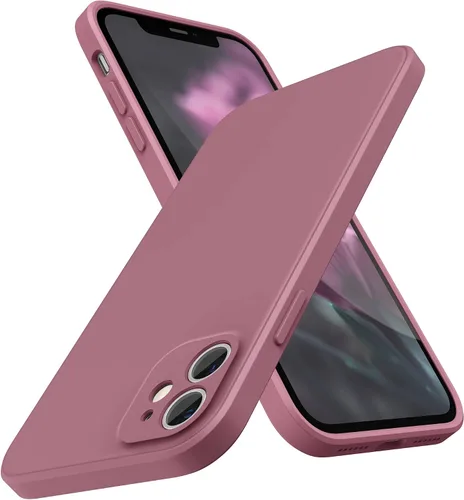 Miniatura 13 de SURPHY Diseño para iPhone 11 con protección de cámara, diseño delgado de borde recto, funda de silicona líquida para iPhone 11 de 6.1 pulgadas, negro