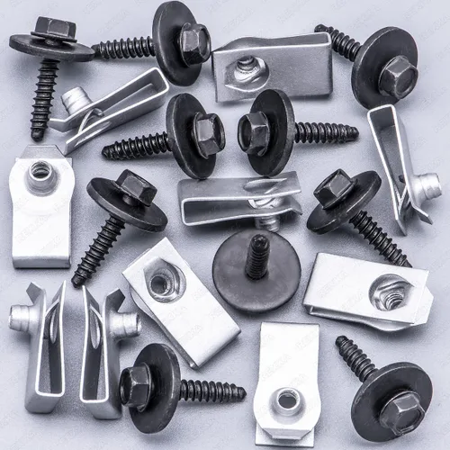 Miniatura 2 de Rexka Juego de 10 juegos de guardabarros cubierta de parachoques Splash Shield Wheelhouse Liner Bolt Tornillo U Tuercas Kit para GM 11570498