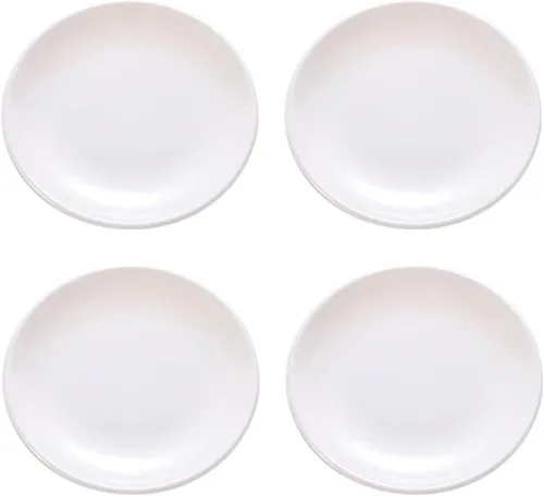 Miniatura 2 de Juego de vajilla de plástico de melamina, platos negros, platos llanos, platos de postre, platos de servir, juego de 4