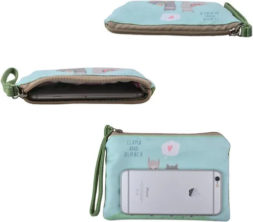 Miniatura 3 de Rantanto - Monedero, bolsa de lona con asa para maquillaje o celular), BG0023