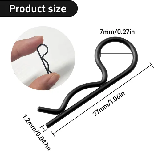 Miniatura 2 de 100 clips universales para cuerpo a control remoto para todas las piezas de automóvil a escala 1/10 1/12 Traxxas Redcat Axial SCX10 Losi HPI Himoto