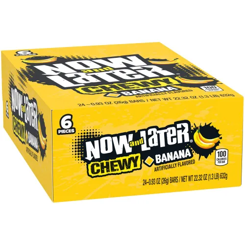 Miniatura 8 de Caramelo masticable original Now & Later, sabor manzana, barra de 0,93 onzas, paquete de 24