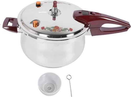 Miniatura 7 de Olla a presión de acero inoxidable mejorada 2024, mini ollas a presión de 80 KPA para estufas de inducción, gas y eléctricas, con mango ergonómico