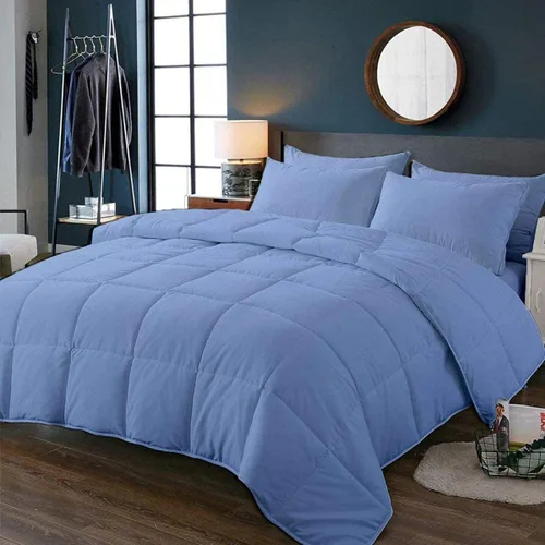 Miniatura 7 de Edredón de cama de tamaño grande para todas las estaciones, relleno de edredón acolchado alternativo con pestañas de esquina, cálido para invierno