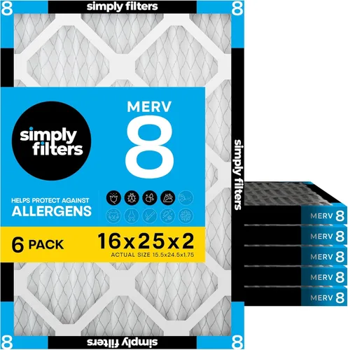 Miniatura 80 de Simply 16x20x1 Filtro de aire, MERV 8, paquete de 6, para caldera/aire acondicionado y sistema HVAC del hogar (tamaño real: 15.75"x19.75"x0.75")
