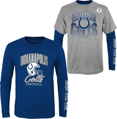 Miniatura 30 de NFL Conjunto de 3 Camisetas y Camisas de Manga Larga para Niños y Jóvenes 8-20, Colores del Equipo del Día del Juego