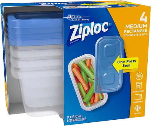 Miniatura 3 de Ziploc Contenedores reutilizables para almacenamiento de alimentos y preparación de comidas, para organización de cocina, Tecnología Smart Snap