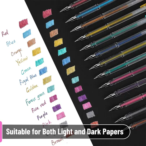 Miniatura 3 de Mr. Pen - Bolígrafos de gel metálicos, 25 colores metálicos únicos, bolígrafos de gel para libros de colorear para adultos