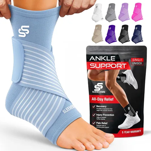 Miniatura 11 de Tobillera Sleeve Stars para mujeres y hombres, tobillera para esguince de tobillo, manga de compresión para alivio de la fascitis plantar, soporte