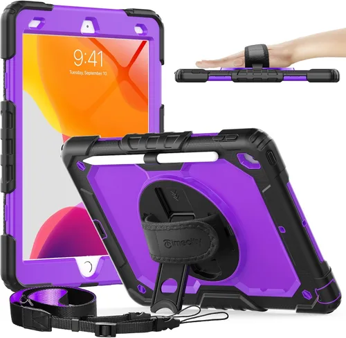 Miniatura 22 de Timecity - Funda para iPad de 9ª/8ª/7ª generación, de 10.2 pulgadas, funda protectora resistente con protector de pantalla, soporte giratorio
