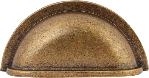 Miniatura 7 de HARPOON Paquete de 10 tiradores para cajones de tazas de latón antiguo, tiradores de gabinete de cocina de 3 pulgadas y 2.992 in