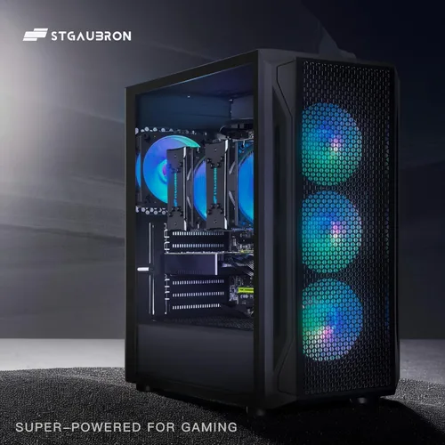 Miniatura 4 de STGAubron PC para juegos de doble CPU, Intel i7 Xeon E5 dual hasta 3.7GHz, Radeon RX 580 8G, 16G DDR4, 512G SSD, WiFi 6, BT 5.0, ventilador RGB x 4