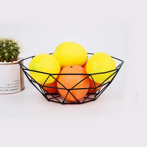 Miniatura 4 de Cesta de frutas para cocina, frutero decorativo para el hogar, verduras y dulces, alambre de metal, soporte para frutas para encimera, centro