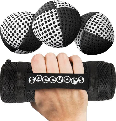 Miniatura 8 de Pelotas para malabarismo Speevers, 3 pelotas para principiantes y profesionales, 14 colores disponibles, 2 capas de red y funda de transporte