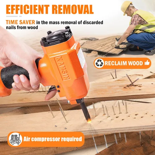 Miniatura 3 de KT38 - Extractor de clavos neumático para reciclar, quitar clavos, diámetro del vástago de 3-5 mm (0.118"-0.196") Air Punch Nailer Air Power Nail