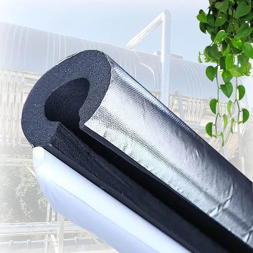 Tubo de espuma de aislamiento de tubería - Aislamiento de tubería de agua para exteriores, tubo de aislamiento térmico de papel de aluminio 0.79